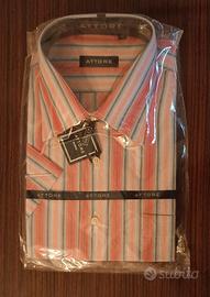 camicia uomo a righe manica corta tg 16_1/2 - 42.