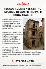 Casa a 1 euro quartiere Arabite di S. Piero Patti