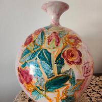 Vaso ceramica di Vietri sul mare dipinta a mano