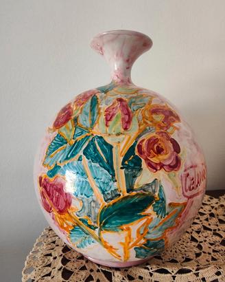 Vaso ceramica di Vietri sul mare dipinta a mano