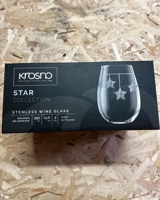 confezione di 6 bicchieri da vino senza stelo (ste
