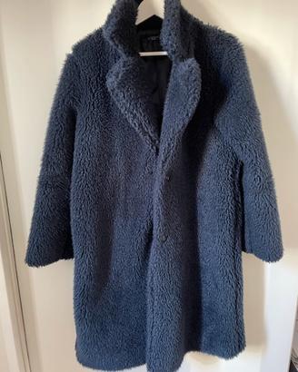 Pelliccia sintetica donna blu