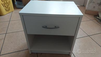 comodino moderno laccato bianco misura 38 x 28 x41