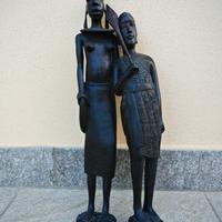 Sculture artigianale figure Africane 