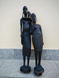 Sculture artigianale figure Africane 