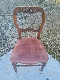 Sedie con seduta in velluto