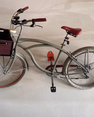 Bici cruiser Honolulu con cassetta in legno