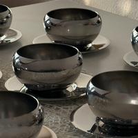 6 Coppette con 6 piattini IMCO 18/10 Mod.Dop