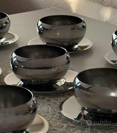 6 Coppette con 6 piattini IMCO 18/10 Mod.Dop