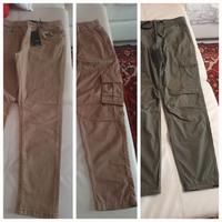 3 pantaloni cargo lunghi x ragazzo/uomo  Tg. S 