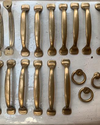 15 maniglie + 3 pomelli in ottone massiccio