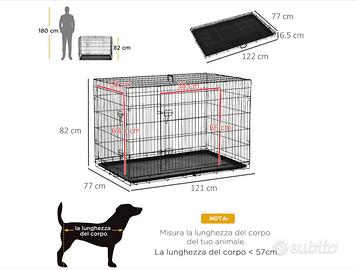 gabbia per cani di taglia medio grande
