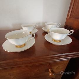 4 Tazze da tè royal Albert serie val d'or 