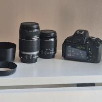 Fotocamera reflex canon 600d + obiettivi + varie