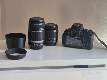 Fotocamera reflex canon 600d + obiettivi + varie