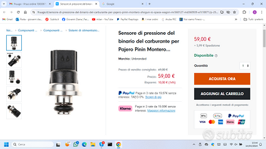 Sensore regolatore di pressione carburante MD36093