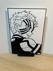Quadretto Demon Slayer - Akaza