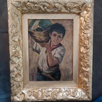 Giovanni Prassi, dipinto olio su cartoncino 