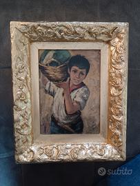 Giovanni Prassi, dipinto olio su cartoncino 