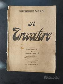 spartito musicale il trovatore opera completa 