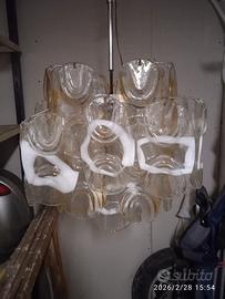 Lampadario murano Mazzega anni 60-70