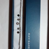 Bracciale acciaio e zirconi