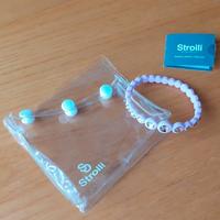 BRACCIALETTO IN SILICONE CON STRASS STROILI