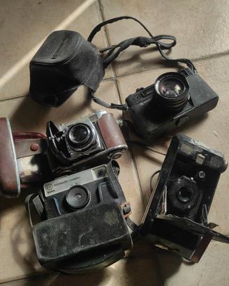 lotto 4 fotocamere d'epoca da restaurare 