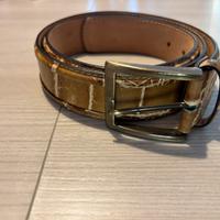 Cintura in vera pelle di coccodrillo