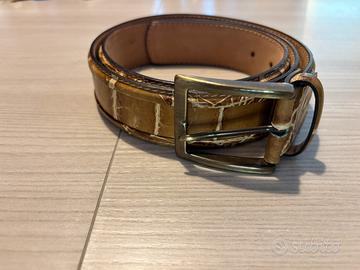 Cintura in vera pelle di coccodrillo