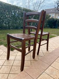 6 sedie in legno massello