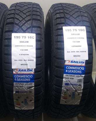 4 GOMME 195 75 16C SAILUN BR2262