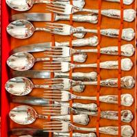 Set posate in argento 800 e inox 100,24