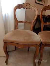 Vendiamo set di 6 Poltroncine con seduta imbottita