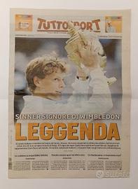 Sinner Tuttosport 14 luglio 2025