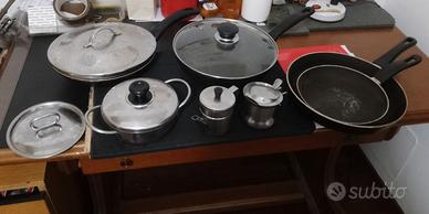 SET(7pz+4cop.)Pad.Antiaderenti-Casseruola-PentINOX