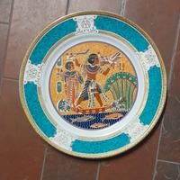 EGITTO PIATTO PORCELLANA VINTAGE colori vivi