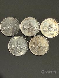 Monete 500 lire argenti Caravelle vendibii singole