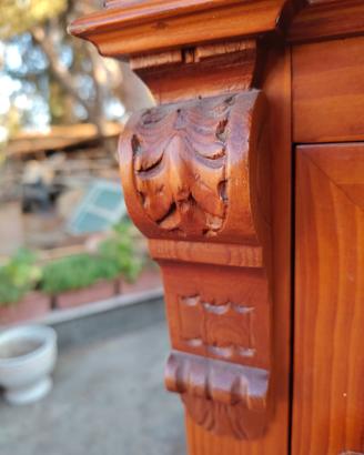 comodino legno massello