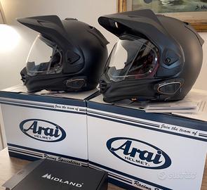 Coppia caschi Arai Tour X-5 Frost Black+Interfono
