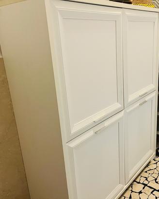 Credenza quattro ante legno bianco