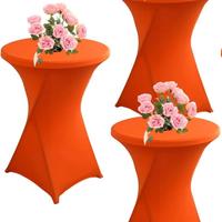 🟠 3 Tovaglie Elastiche Cocktail Spandex Arancione