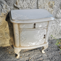 Comodino chippendale massiccio Shabby chic