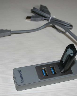Hub USB 3.0 Inateck KM Switch - Condivisione 2 PC