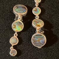 Orecchini a Clip con Cerchi a Scalare in Abalone