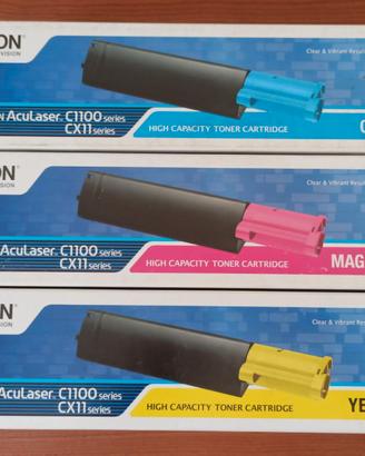 Epson C1100-CX11 toner CMY alta cap.tà originali