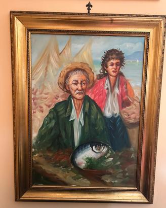 Quadro con cornice in legno