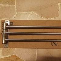 Portasciugamani da parete Mia satinato – 42 cm