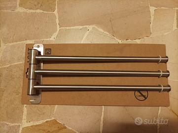 Portasciugamani da parete Mia satinato – 42 cm