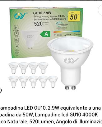 Lampadine led attacco GU10